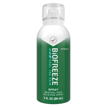 Biofreeze Menthol Pain Relieving Spray 3 FL OZ Colorless Aerosol Spray for Pain Relief Associated with Sore Muscles, Arthritis, Simple Backaches, and Joint Pain (Packaging May Vary) Biofreeze uk supplements