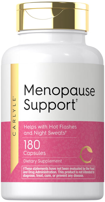 Carlyle Menopause Supplement for Women | 180 Capsules | Helps with Hot Flashes and Night Sweats | Non-GMO, Gluten Free Menopause Support Carlyle uk supplements