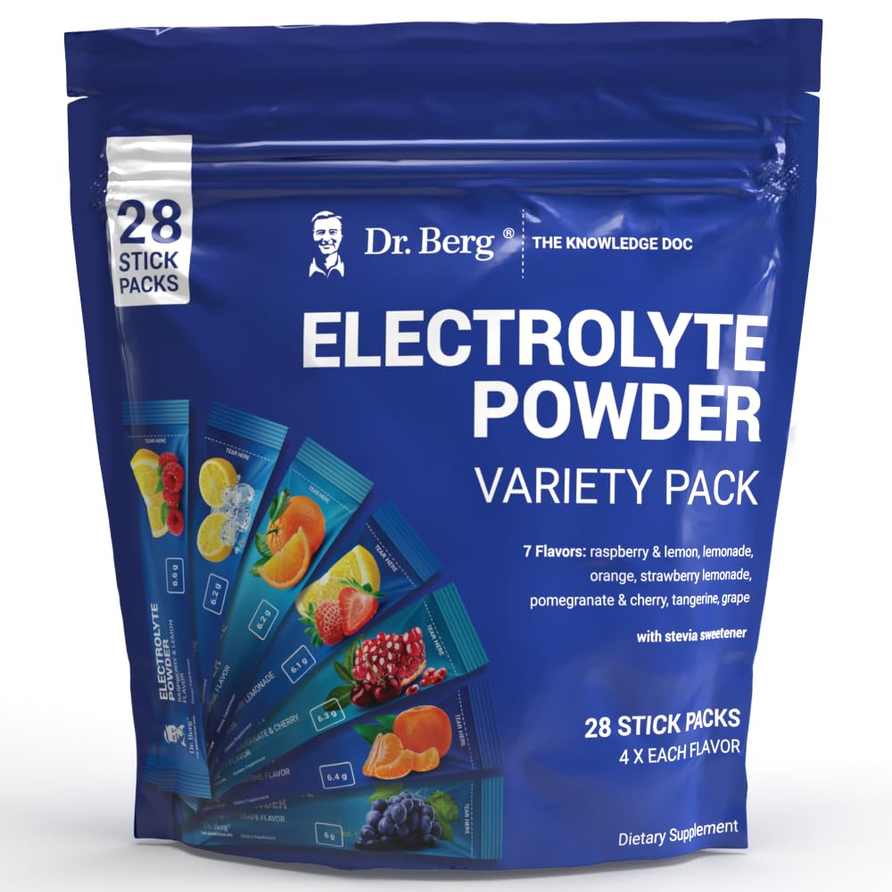 Dr. Berg's Electrolytes Powder Packets - Travel Size Hydration Electrolyte Drink Mix Dr. Berg Nutritionals uk supplements