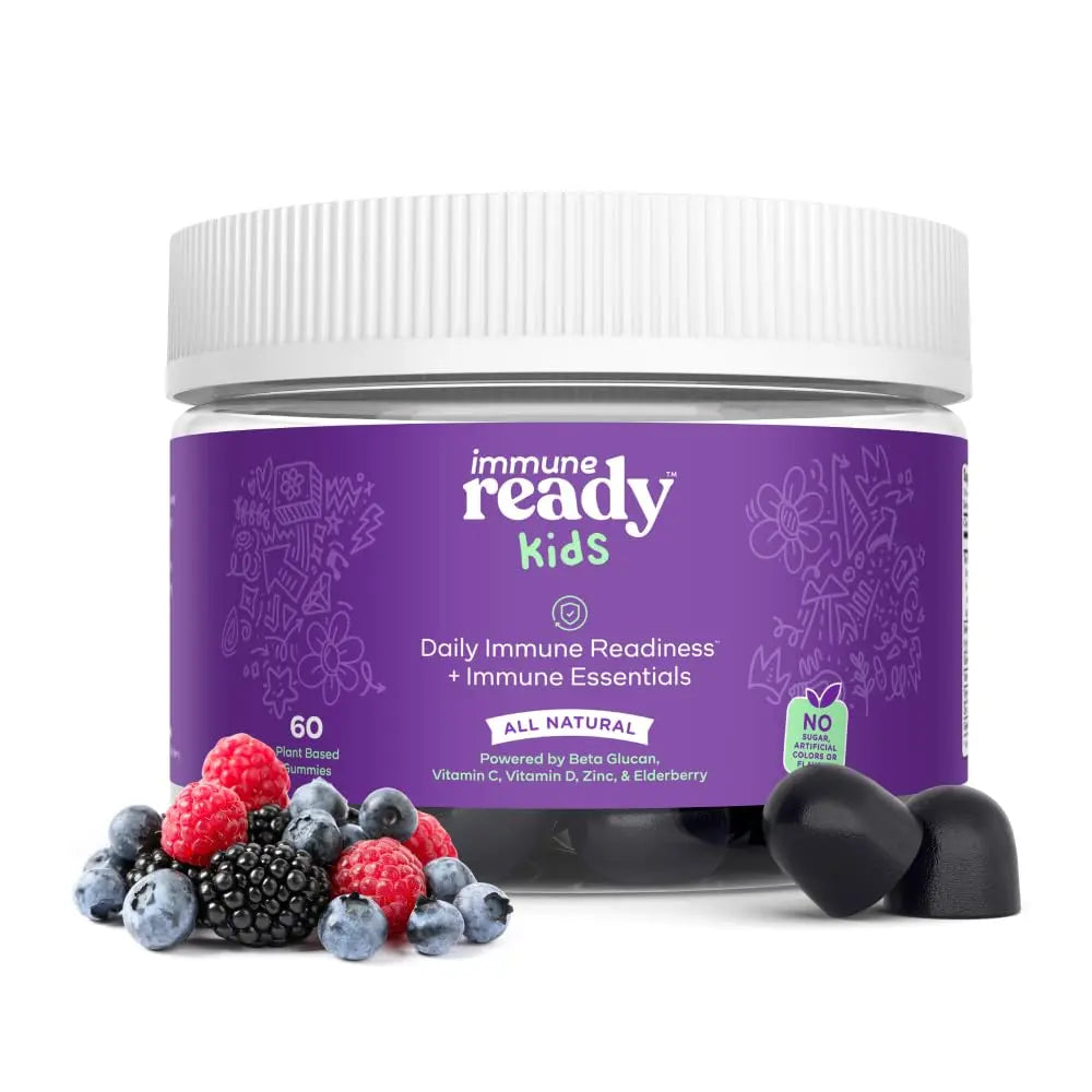 Immune Ready™ Kids Multivitamin Gummies – Mixed Berry Flavor – Sugar-Free Daily Kids Immune Support with Beta Glucan, Elderberry Immune Ready uk supplements
