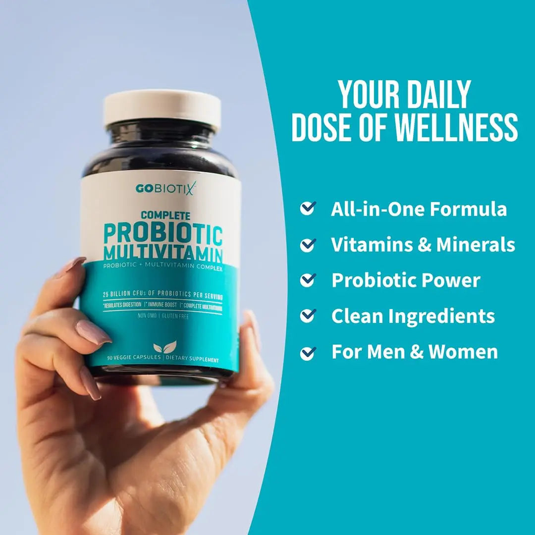 GOBIOTIX Multivitamin with Probiotics and Digestive Enzymes - 25 Billion CFU - Digestive Health, Probiotics for Women and Men GOBIOTIX uk supplements