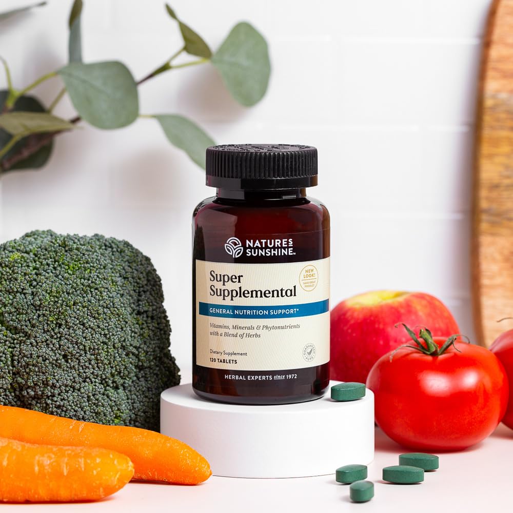 Nature's Sunshine Super Supplemental: Complete Multivitamin with Minerals, Antioxidants & More for Nutritional Gaps, Overall Health, Immune & Energy Support. 120 Tabs Nature's Sunshine uk supplements