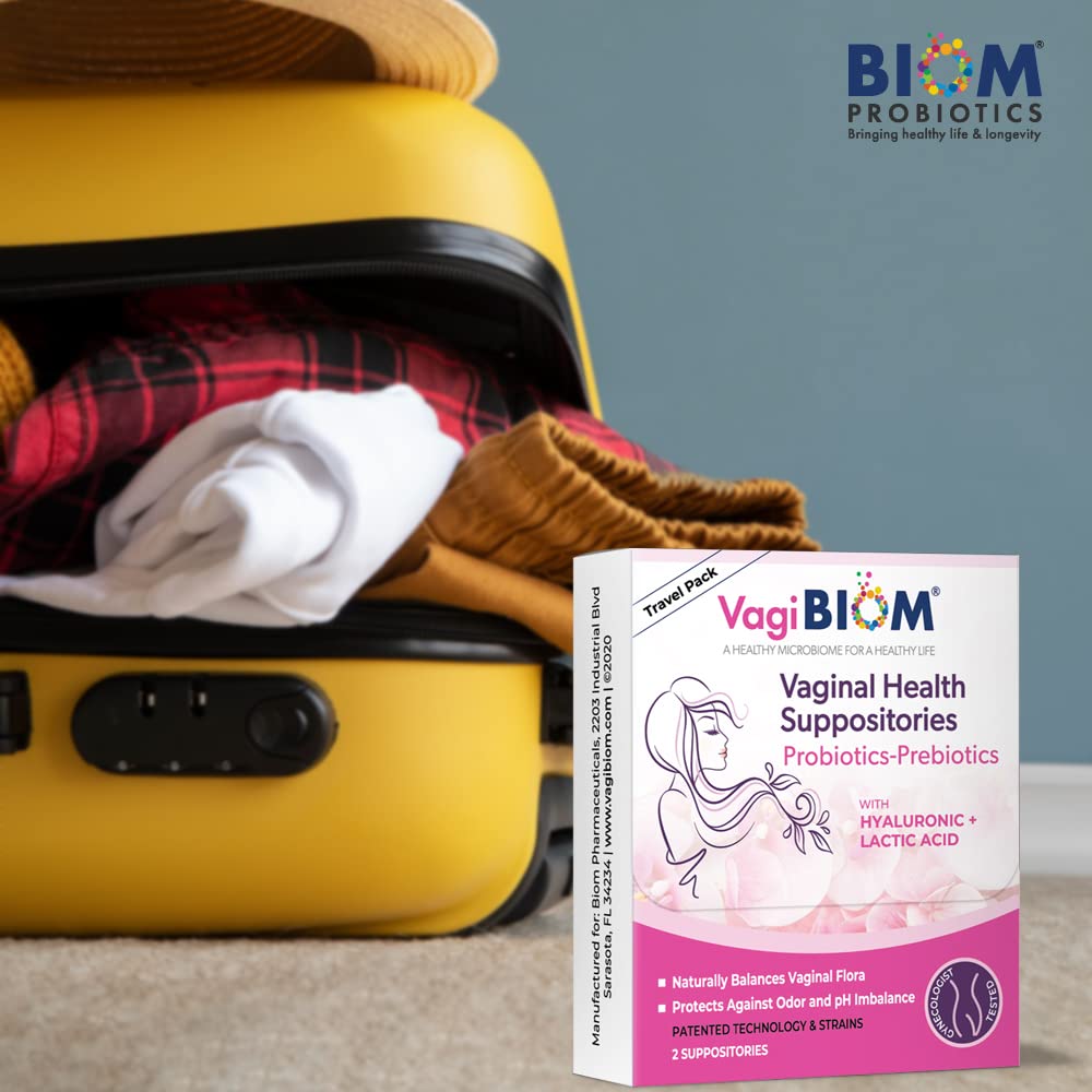 VagiBiom Probioitc Suppository Convenient Travel Pack with 2 Suppositories VagiBiom uk supplements