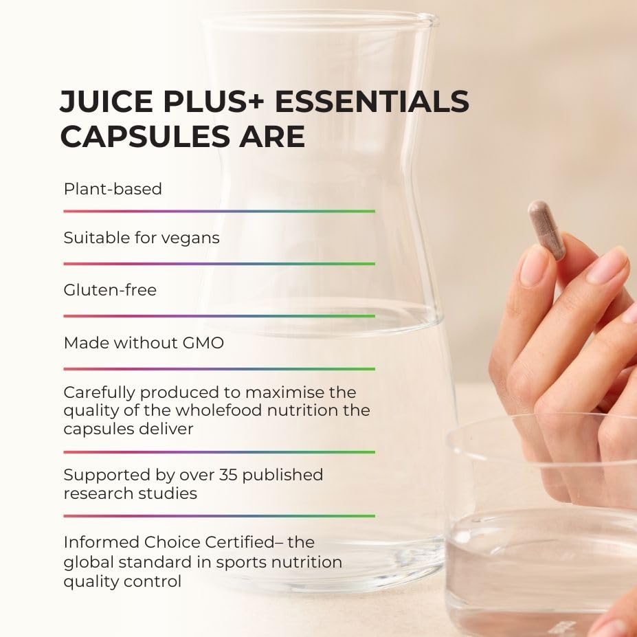 JuicePlus+ Fruit Blend: Plant-Based Whole Food Supplement with Apple, Peach, Cranberry, & More! - Vegan, Gluten-Free, Non-GMO, Kosher - Packed with Plant-Based Vitamins - 1 Bottle (60 Servings) Juice Plus+ uk supplements