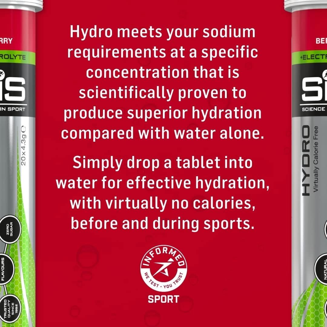 Science In Sport Hydro Hydration Tablets, Variety Pack Pineapple Mango, Berry, Lemon Science in Sport uk supplements