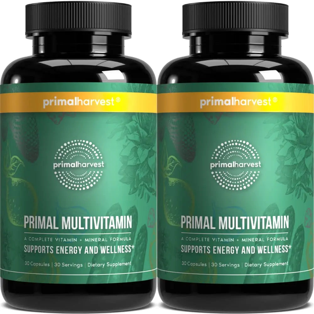 Primal Harvest Primal Multivitamin - Daily Multi-Vitamin Supplement with 21 Essential Vitamins & Minerals for Women & Men (2 Pack (30 Count)) Primal Harvest uk supplements
