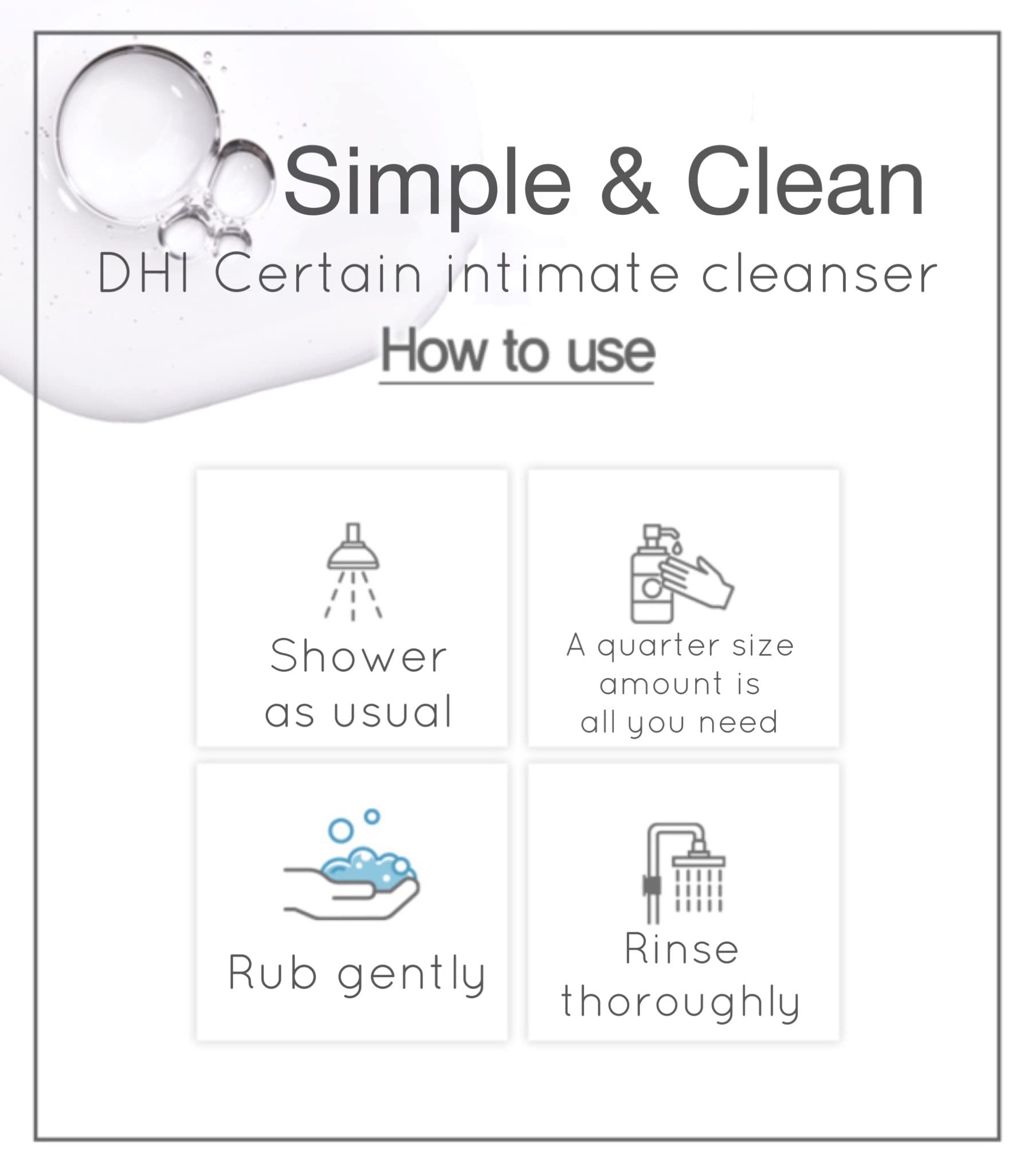 DHI PROBIOTIC Certain Intimate Wash for Men with 3 kinds of probiotics plus 20 Premium Natural DHI uk supplements