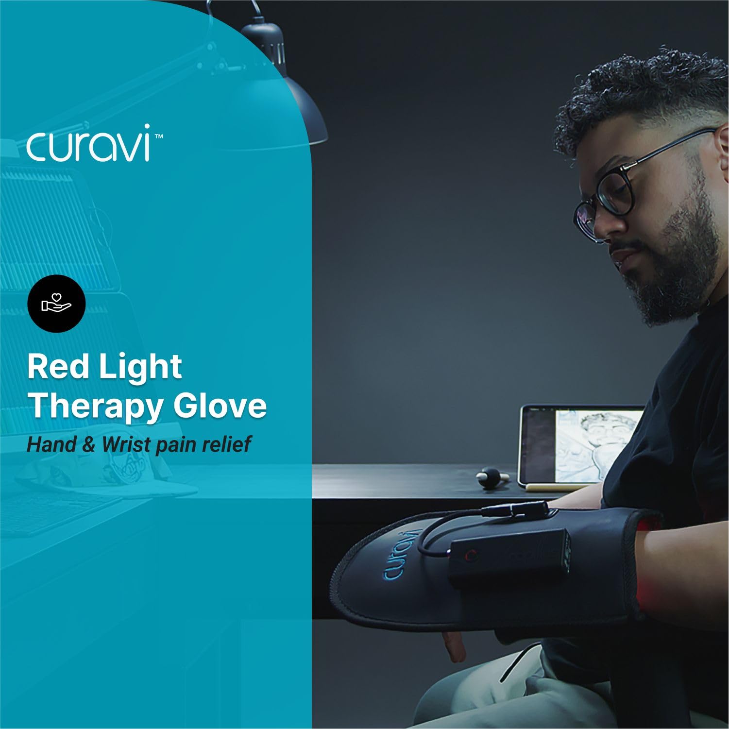 CURAVI Wellness Glove - Enhanced Comfort & Support for Hands and Wrists with Advanced Red CURAVI uk supplements
