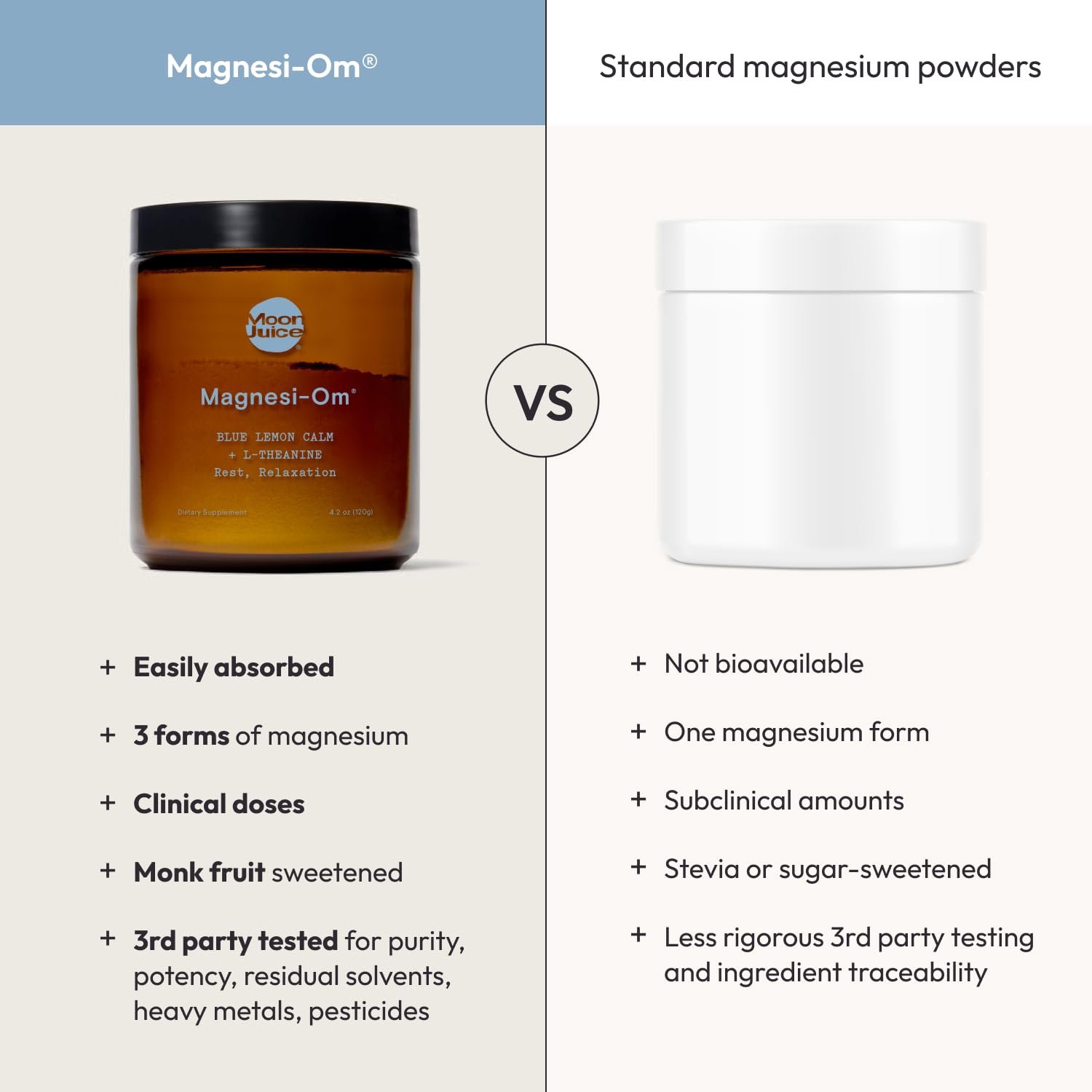 Moon Juice Magnesi-Om Magnesium Powder Supplement - Chelated Magnesium Complex + L-Theanine Blend for Rest, Relaxation & Regularity - Vegan, Non-GMO & No Sugar, Blue Lemon, 4.2 oz, 30 Servings Moon Juice uk supplements