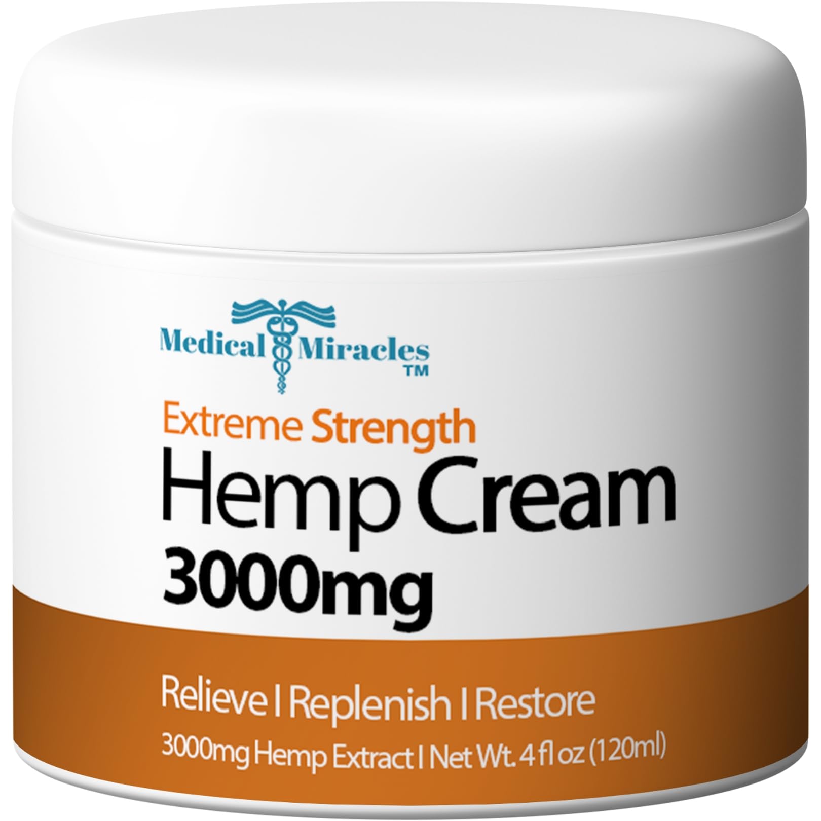 Medical Miracles Hemp Relief Cream - Ideal for Muscles, Joints, Neck, Back, Elbows, Hands, Feet, and Knees - (3000mg) Medical Miracles uk supplements