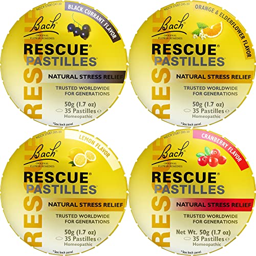 Bach RESCUE Pastilles Variety Pack Natural Stress Relief Lozenges RESCUE uk supplements