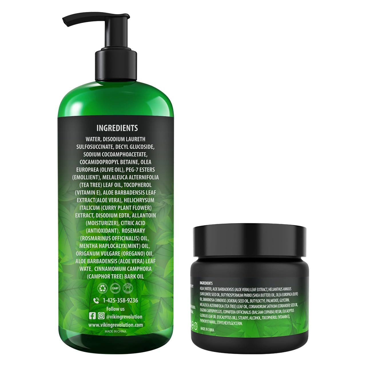 Viking Revolution Skin Cleaning Agent Tea Tree Kit for Men - Tea Tree Oil Set with Body Viking Revolution uk supplements
