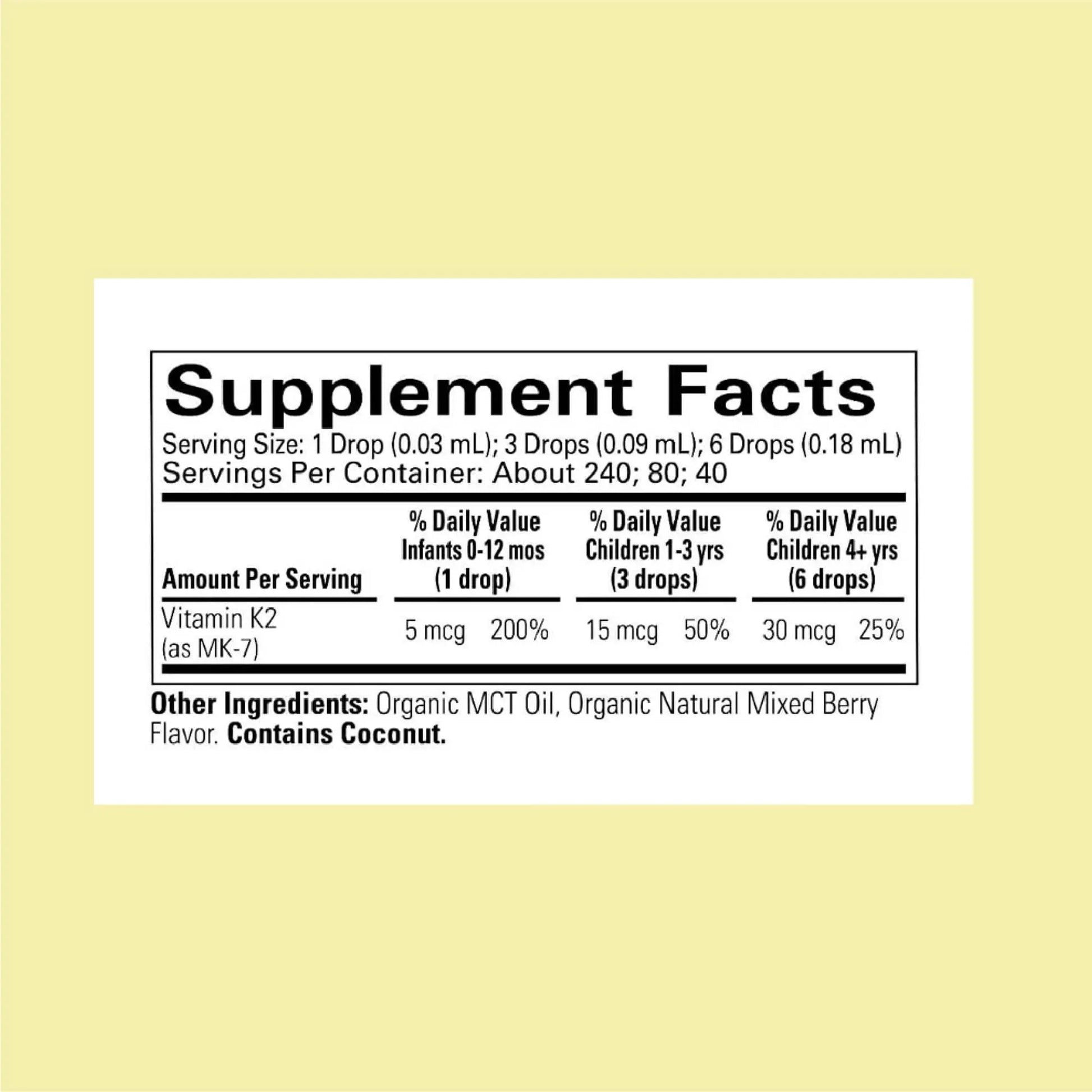 CHILDLIFE Essentials Organic Vitamin K2 Drops - Infant Toddler Baby Vitamin K, K2 Supplement, Vitamin K2 MK7, Liquid K2, Vitamin K Drops CHILDLIFE ESSENTIALS uk supplements