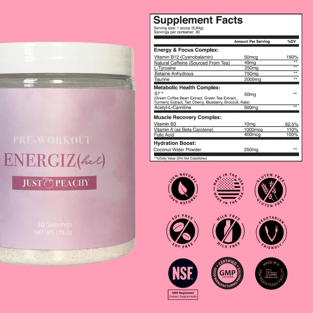 S'moo ENERGIZ(her) Pre Workout Supplement - Preworkout Energy Powder - 30 Servings S'moo uk supplements