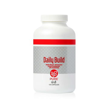 PURE Daily Build | 120 Capsules | Advanced Multivitamin Supplement | Enhanced with Essential Vitamins, Minerals PURE uk supplements