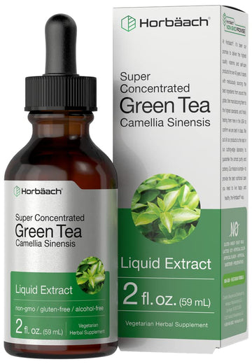 Green Tea Extract Liquid | 2 Fl Oz | Alcohol Free, Vegetarian Tincture | Super Concentrated Horbäach uk supplements
