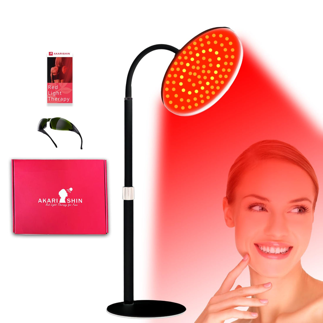 Akarishin Red Light Therapy Lamp - Boost Skin Vitality and Ease Muscle Soreness with Adjustable Stand Akarishin uk supplements