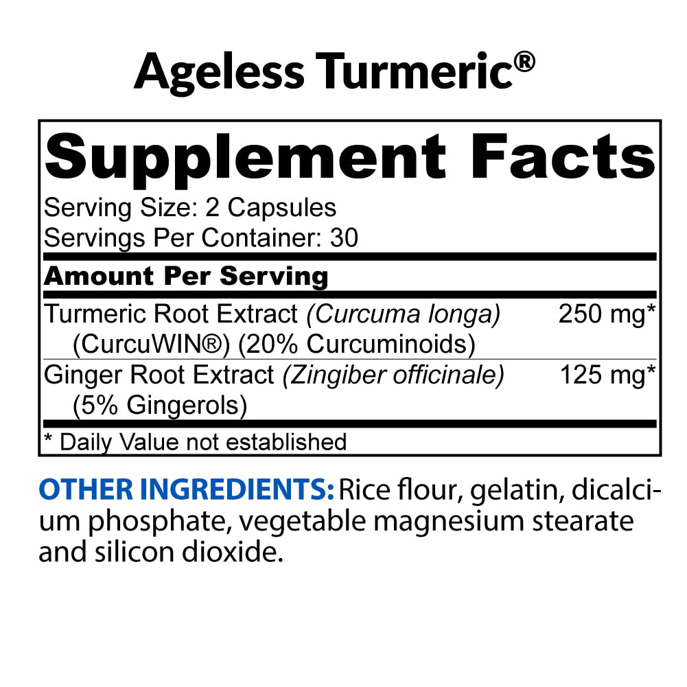 BioTrust Ageless Turmeric Supplement - CurcuWIN Turmeric Curcumin with Ginger Extract BioTrust uk supplements