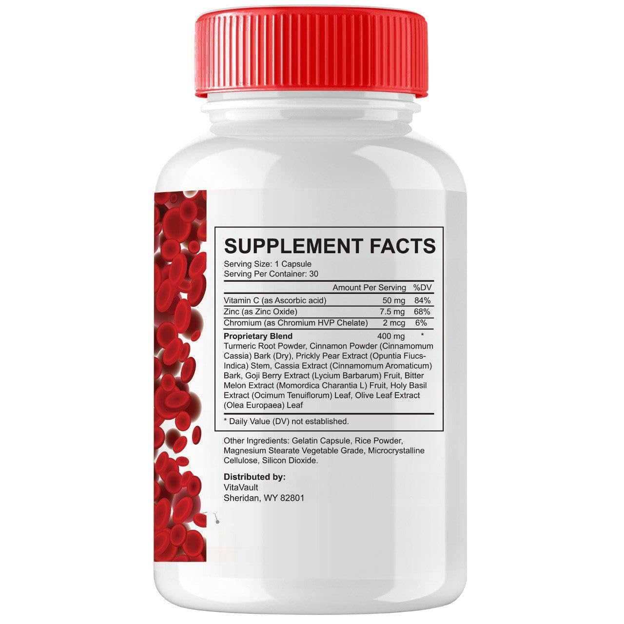 (3 Pack) Glucofort, Max Advanced Blood Support Formula Capsules Vitavault uk supplements