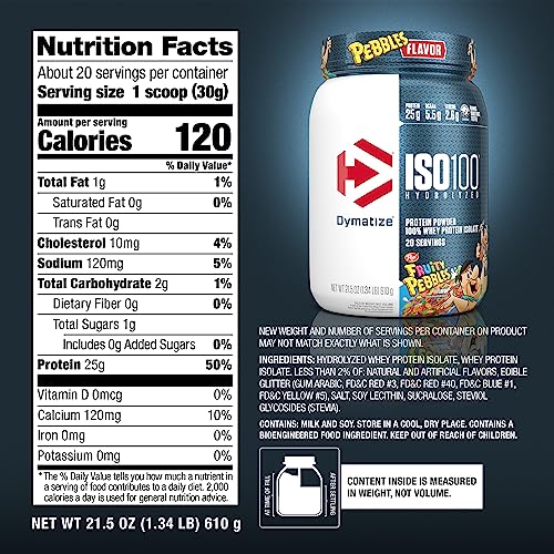 Dymatize ISO100 Hydrolyzed Protein Powder, 100% Whey Isolate, 25g of Protein Dymatize uk supplements
