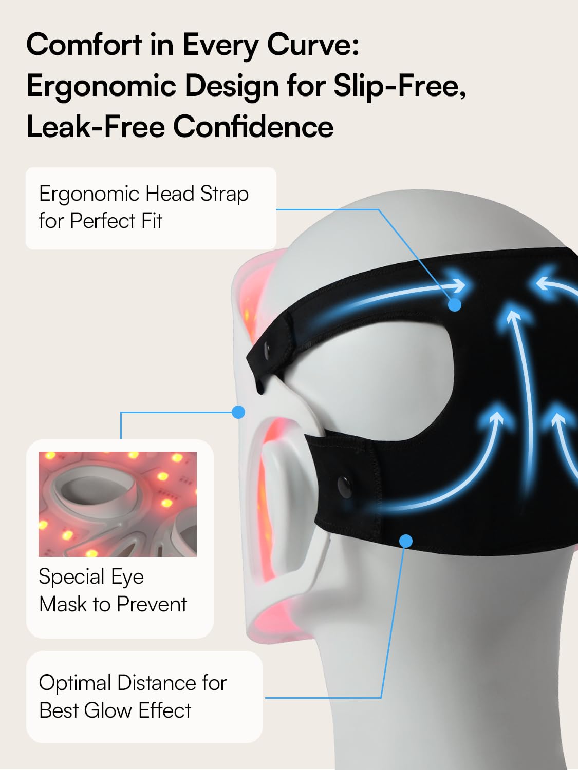 INIA GLOW Light Therapy Mask for Face, LED Mask with Red Blue Green Light and Advanced Near-Infrared INIA uk supplements