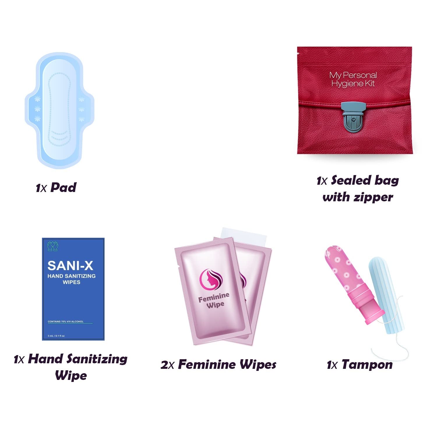 Menstrual Kit All-in-One | Convenience on The Go | Single Period Kit Pack for Travelling, Tweens pH Advantage uk supplements