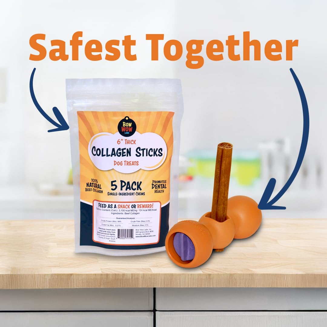 Bow Wow Labs 12" SafeFit Collagen Sticks for Dogs 5 Pack/Jumbo – All-Natural Chews for Joint, Gut, Bone & Oral Health Bow Wow Labs uk supplements