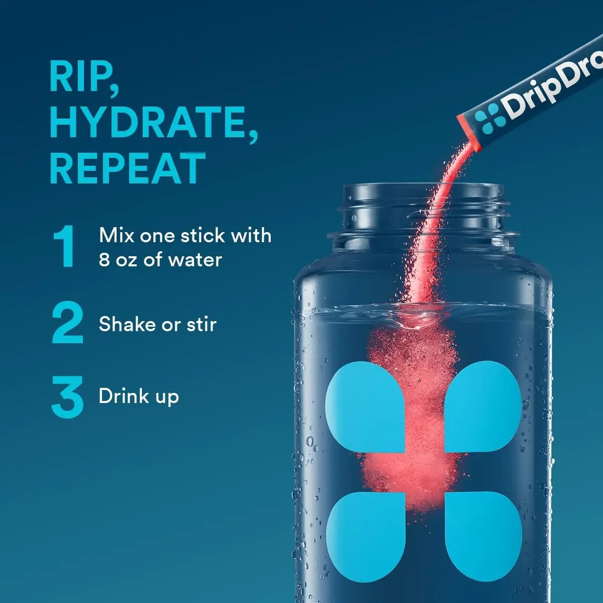 DripDrop Hydration Packets - Juicy Variety Pack - Single Serve Electrolytes Powder Drink Mix - Grape, Fruit Punch, Strawberry Lemonade, Cherry DripDrop uk supplements