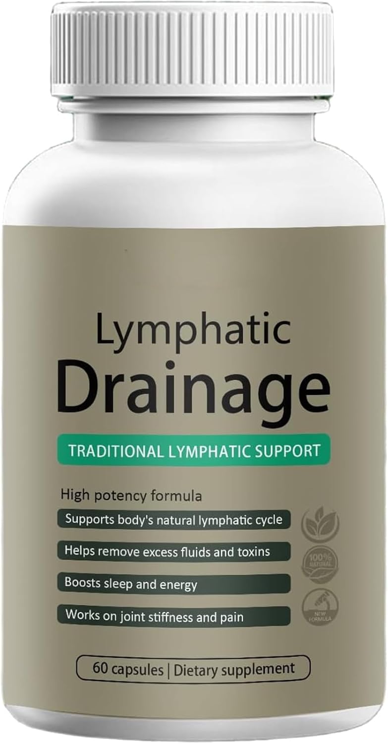 VegHerbs Lymphatic Drainage Capsules – | 60 Capsules Each Bottle (Pack of 2) X2 VegHerbs uk supplements