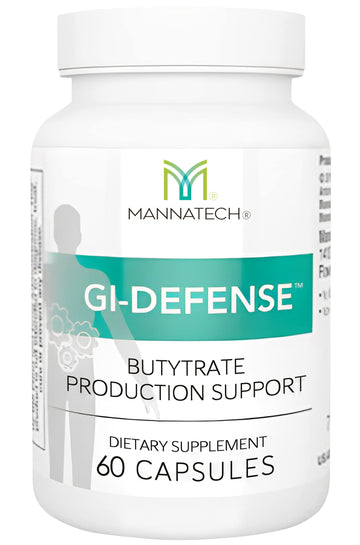 Mannatech Butyrate Supplement - Supports Gut Barrier Function, Intestinal Health, and Digestive Comfort - Promotes Short Chain Fatty Acid Production, Immune Support Supplement GI-Defense 60 Capsules Mannatech uk supplements