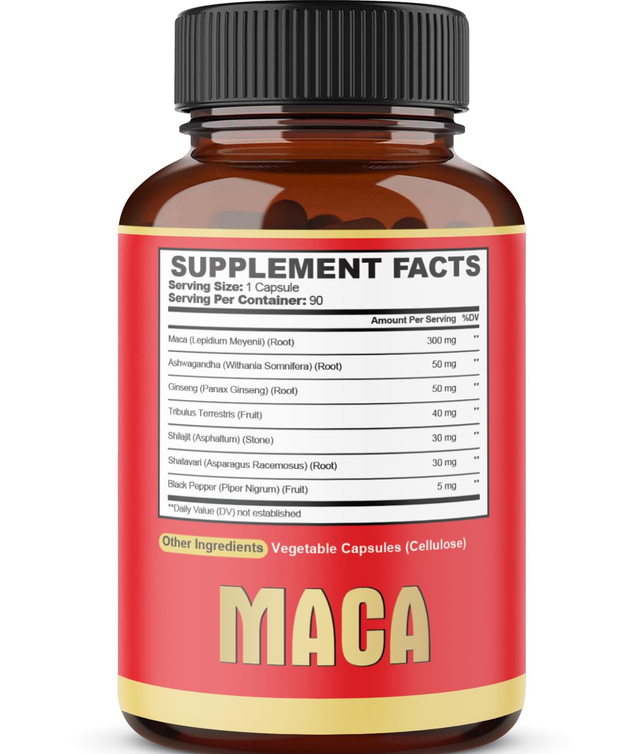 Maca Root Capsules - Supports Natural Health - Energy - Performance & Mood Supplement - Enhanced Blood Flow 3-Month Supply agobi uk supplements