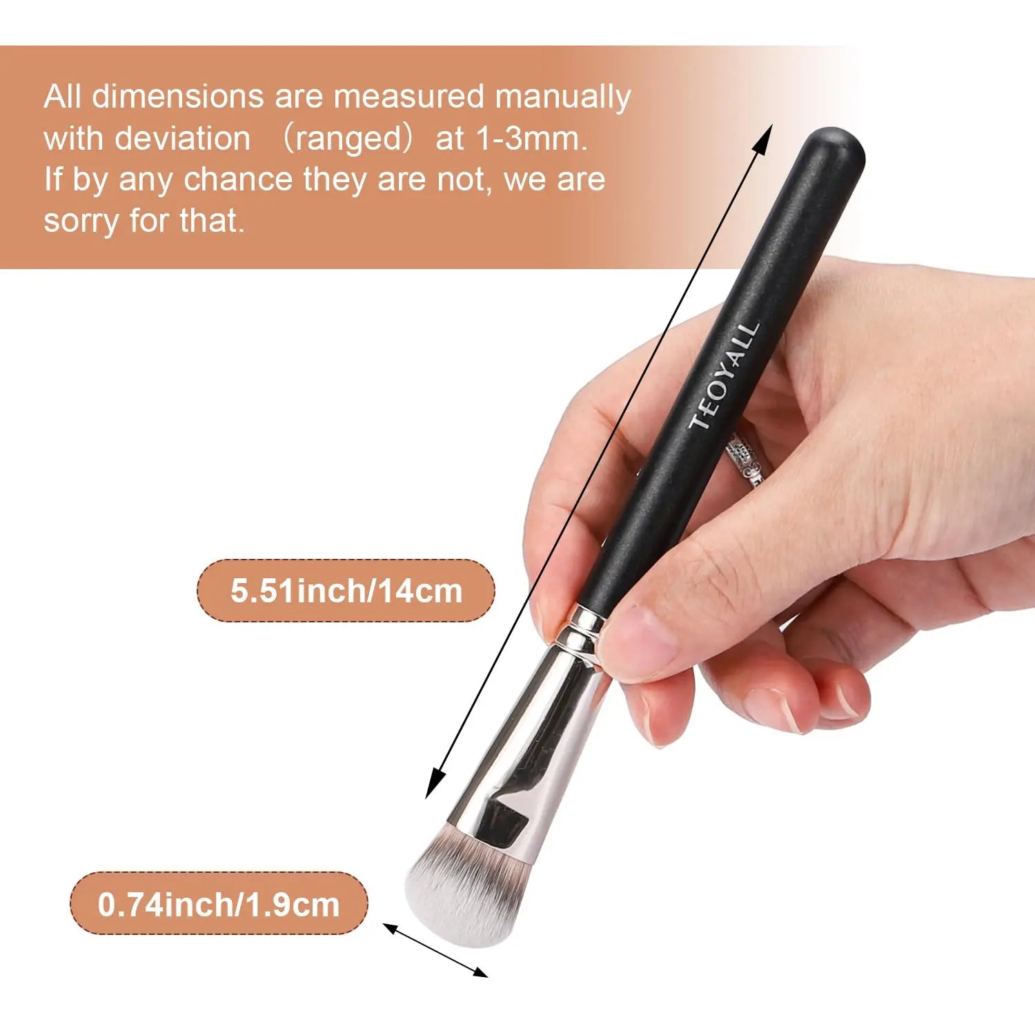 TEOYALL Angled Concealer Brush, Synthetic Contour Brush for Blending Setting Buffing with Liquid, Cream and Powder Cosmetic (Angled Brush) TEOYALL uk supplements