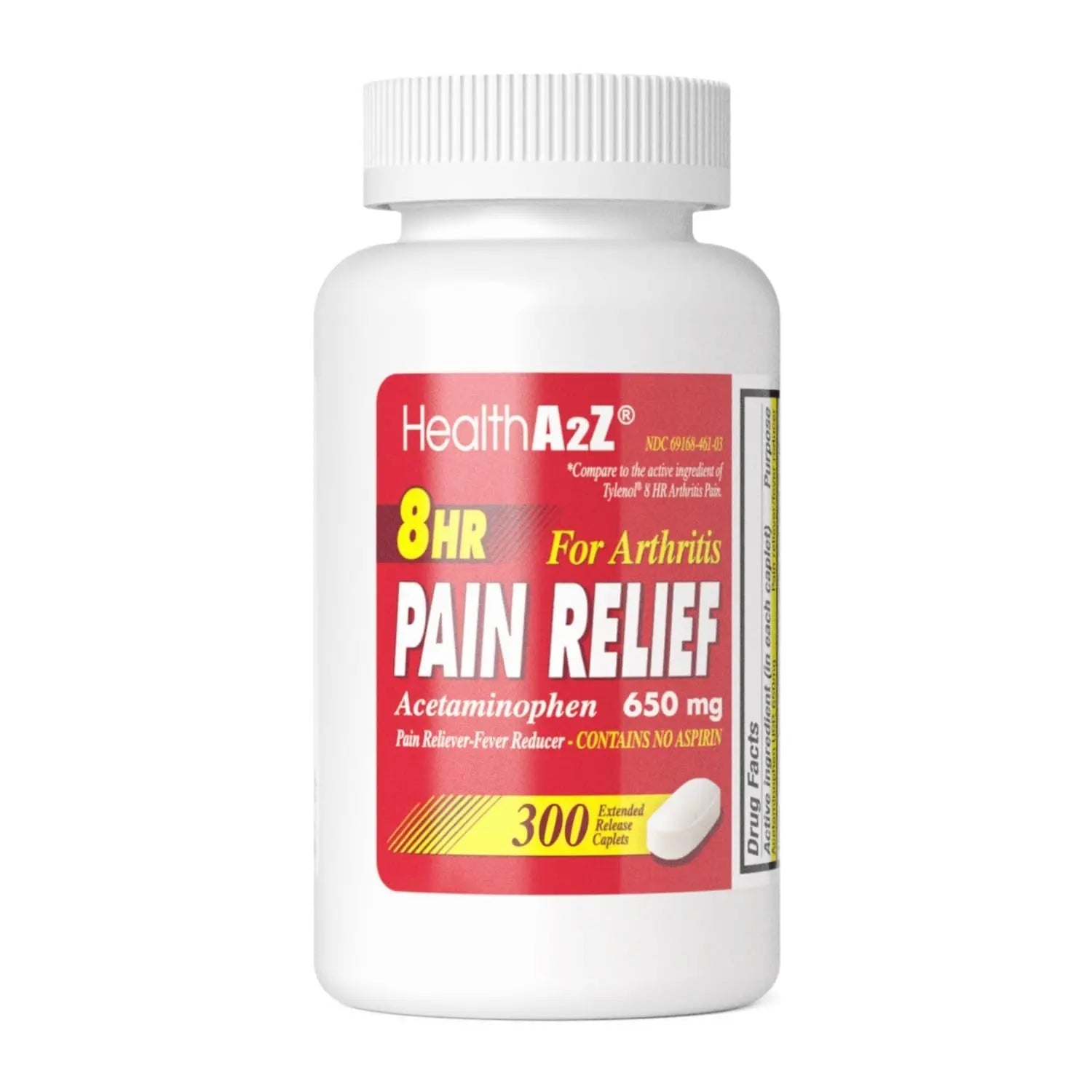 HealthA2Z® Pain Relief Extended Release | Acetaminophen 650mg | 8 Hours | Arthiritis Pain | Pain Reliever - Fever Reducer | Contains no Aspirin (300 Count) HealthA2Z uk supplements