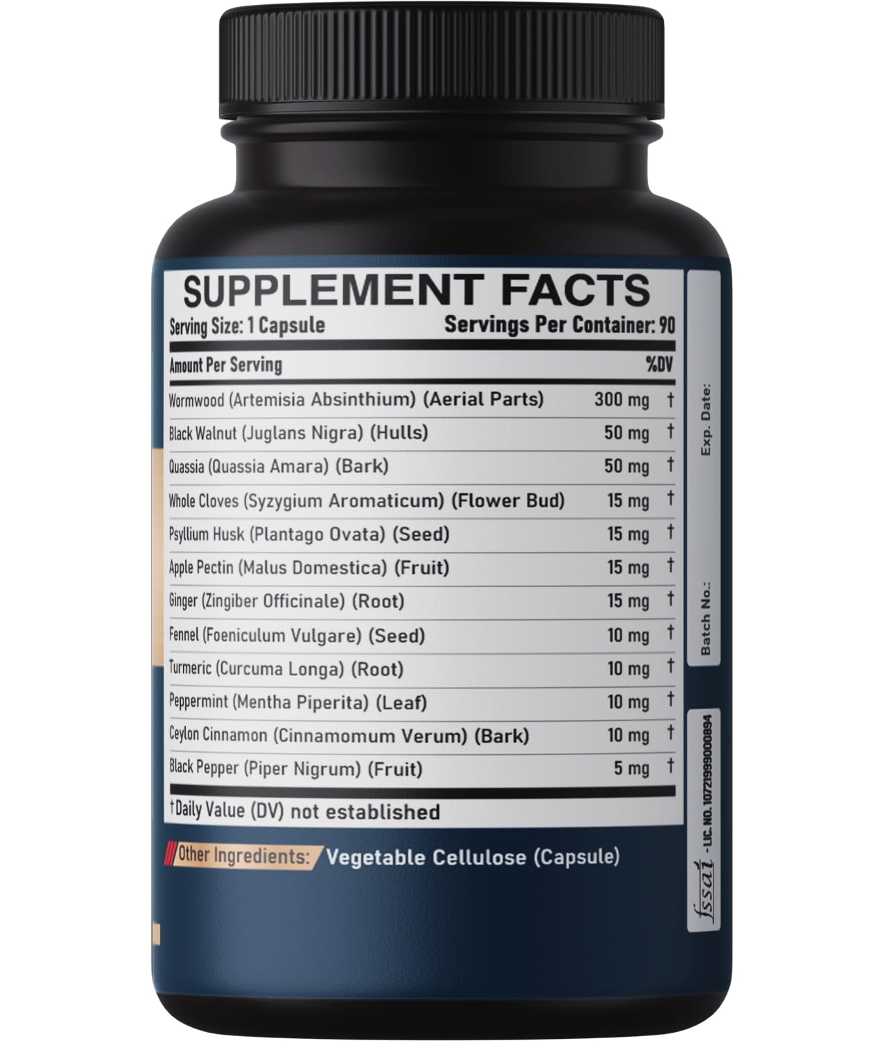 DEDICAD 12in1 Wormwood Black Walnut Clove Capsules - Immune, and Mood Support - 3 Month Supply - 90 Vegan Capsules DEDICAD uk supplements