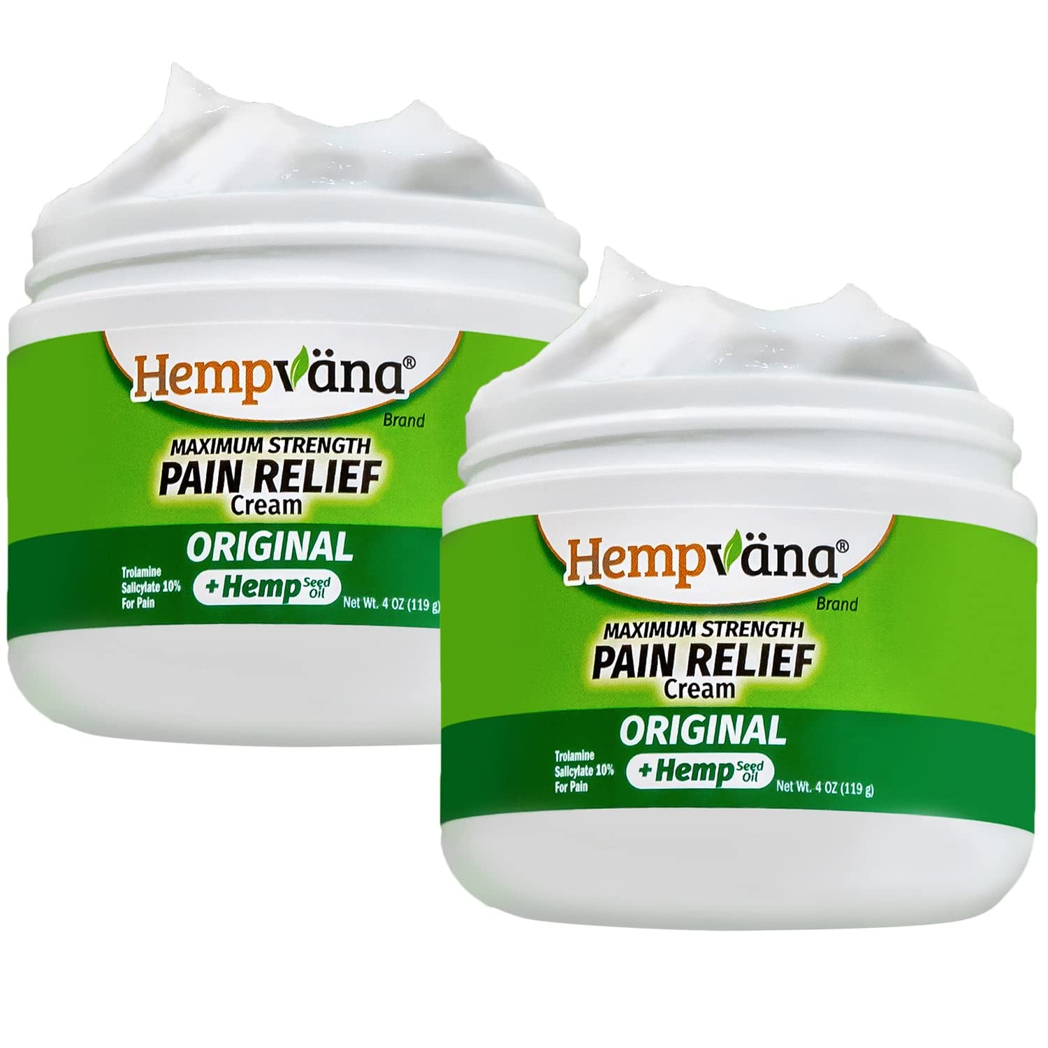 Hempvana Relief Cream 2 Pack with Seed Extract - Relieves Inflammation, Muscle, Joint, Back, Knee, Nerves and Arthritis – Made in USA 4oz Paraben Free, Vegan, Cruelty-Free As Seen On TV Hempvana uk supplements
