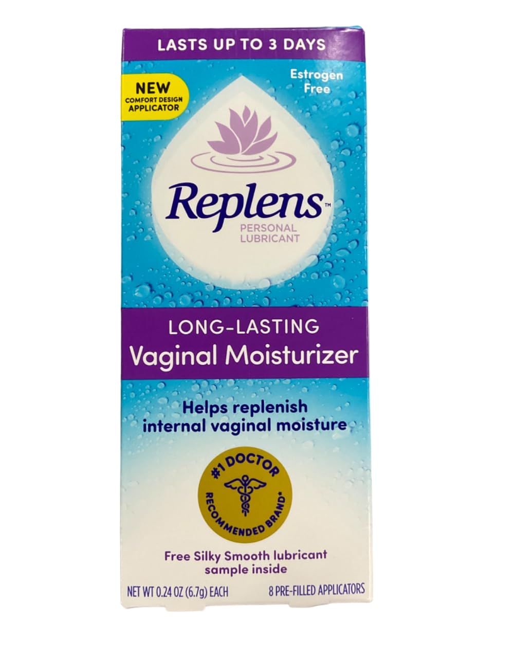 Replens Long-Lasting Vaginal Moisturizer -8 Count (Pack of 3) Replens uk supplements