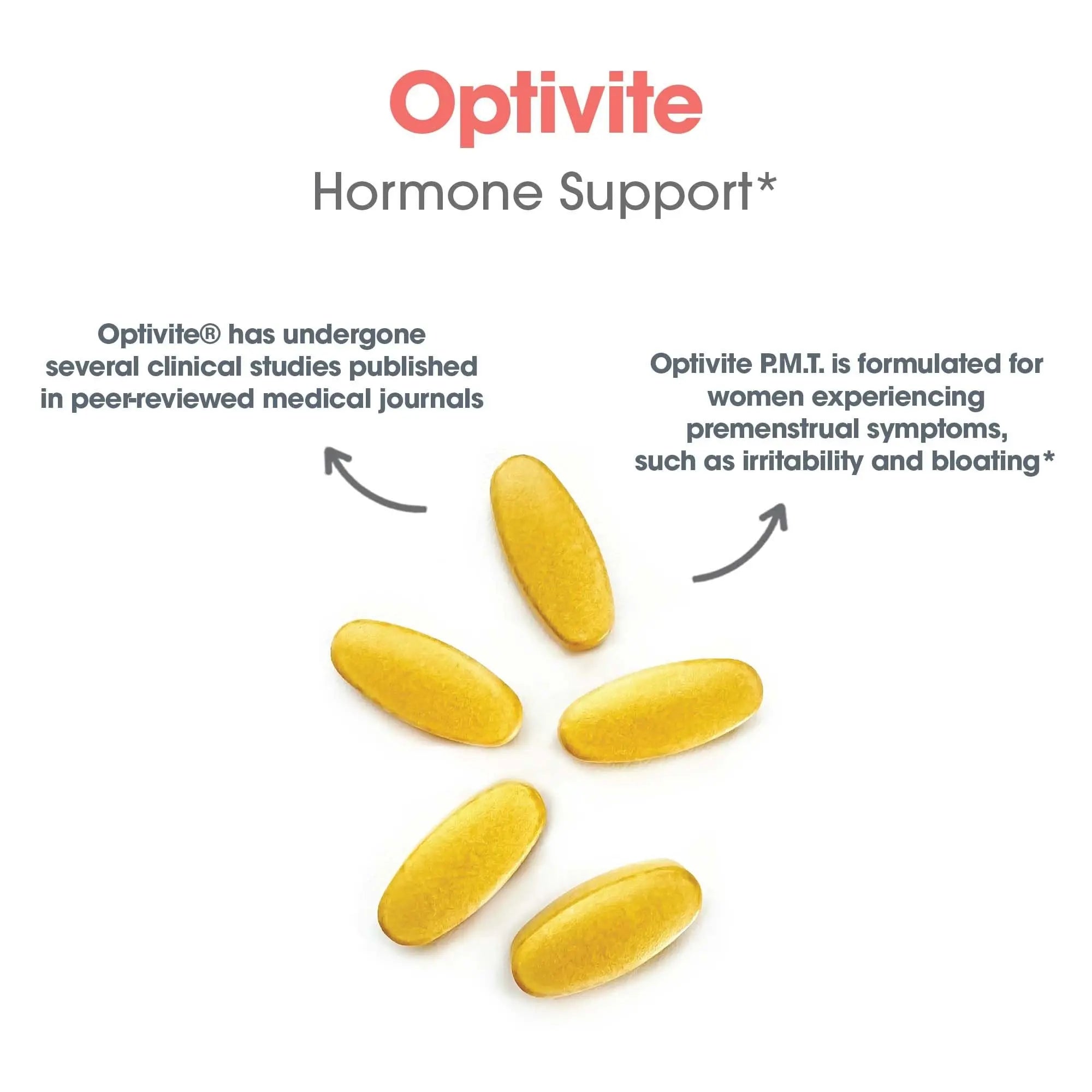 Optimox Optivite - PMS Support Supplement for Women, Period Multivitamin for Hormone Balance with Vitamin B6 & Iron, Hormone Support Vitamin - 180 Tablets Optimox uk supplements