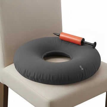 Dr. Frederick’s Original Inflatable Donut Pillow - 18" Seat Cushion for Tailbone Pain, Hemorrhoids & Bed Sores – Doctor-Developed for Postpartum, Prostatitis & Travel - Odor-Free, Durable Vinyl - Gray Dr. Frederick's Original uk supplements