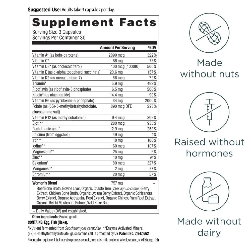 Ancient Nutrition Multivitamin for Women, Multi Women's, Methylated Vitamin D, C, B12, Zinc, Magnesium Ancient Nutrition uk supplements