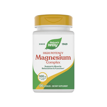 Nature's Way Magnesium Complex, Supports Muscle Relaxation*, Muscle Function*, Promotes a sense of Calm*, Magnesium Citrate and Oxide, 100 Capsules Nature's Way uk supplements