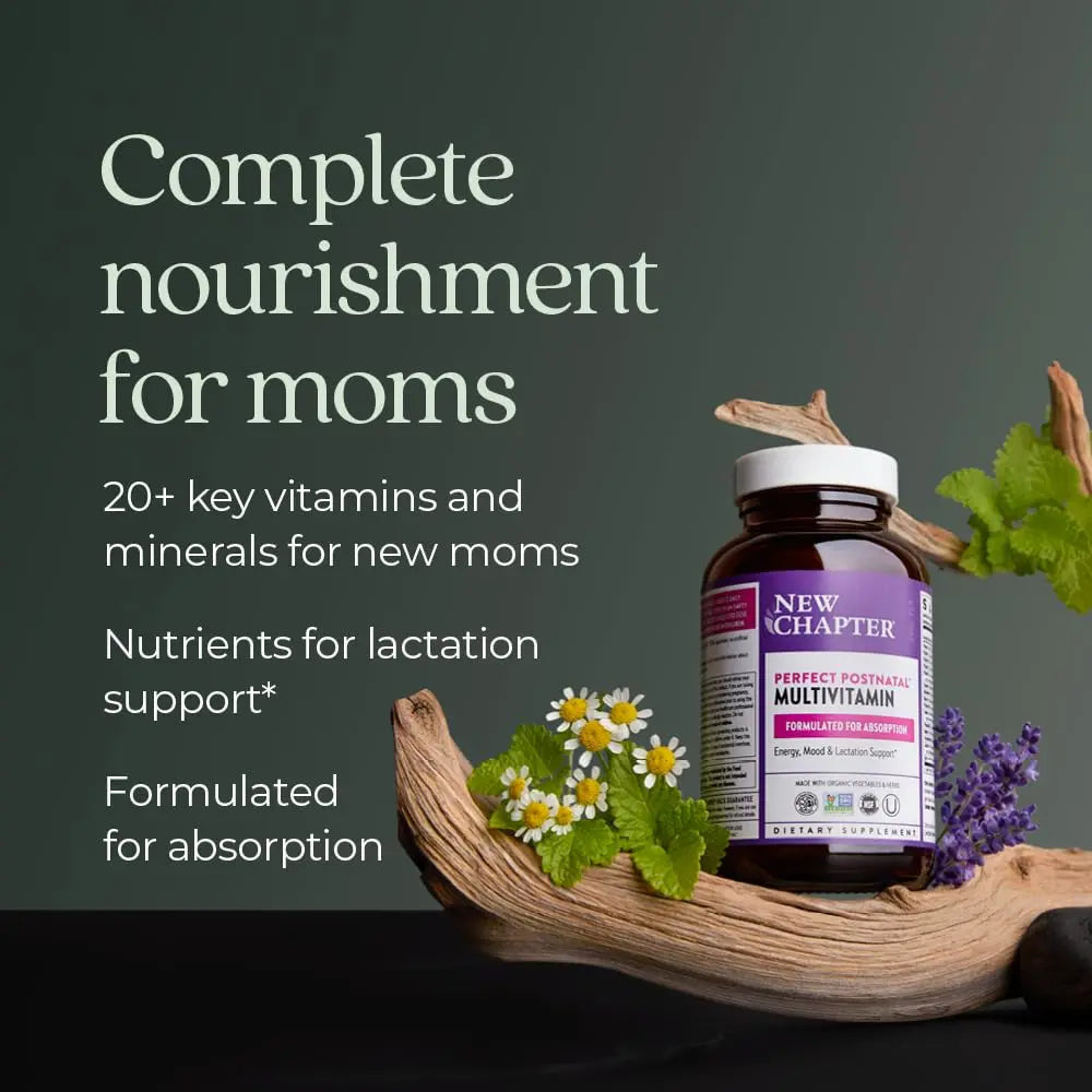 New Chapter, Postnatal Vitamins Lactation Supplement, Complete Multivitamin with Fermented Vitamin D3 + B Vitamins New Chapter uk supplements