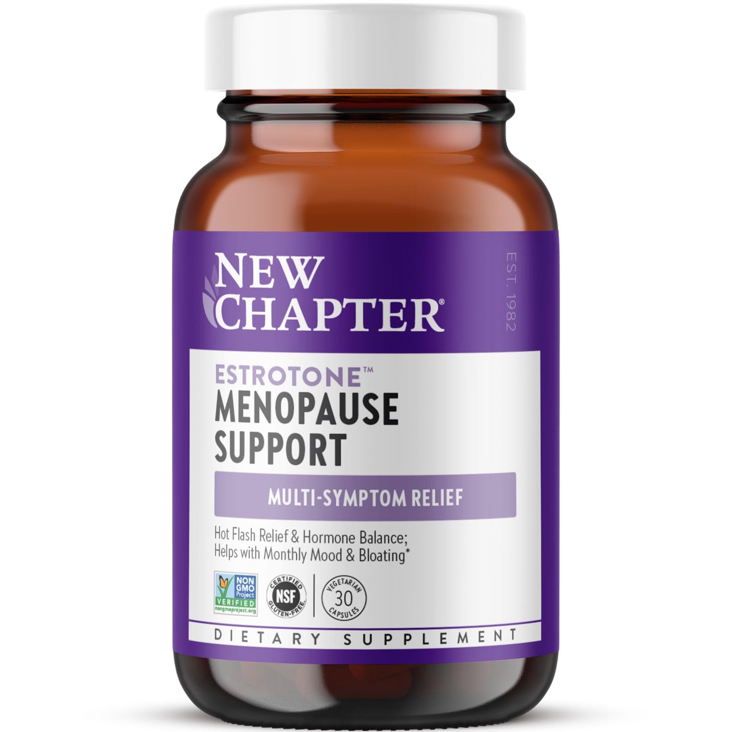New Chapter Menopause Supplement - Estrotone Herbal Hormone Balance for Women in Perimenopause, with Black Cohosh for Hot Flash Relief & to Reduce Night Sweats + Vitex, No Added Hormones - 30 ct New Chapter uk supplements