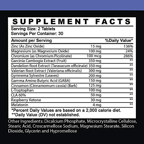 Garcinia Cambogia PM Weight Loss Sleep, All Natural Supplement w/Valerian Root & Melatonin Angry Supplements uk supplements