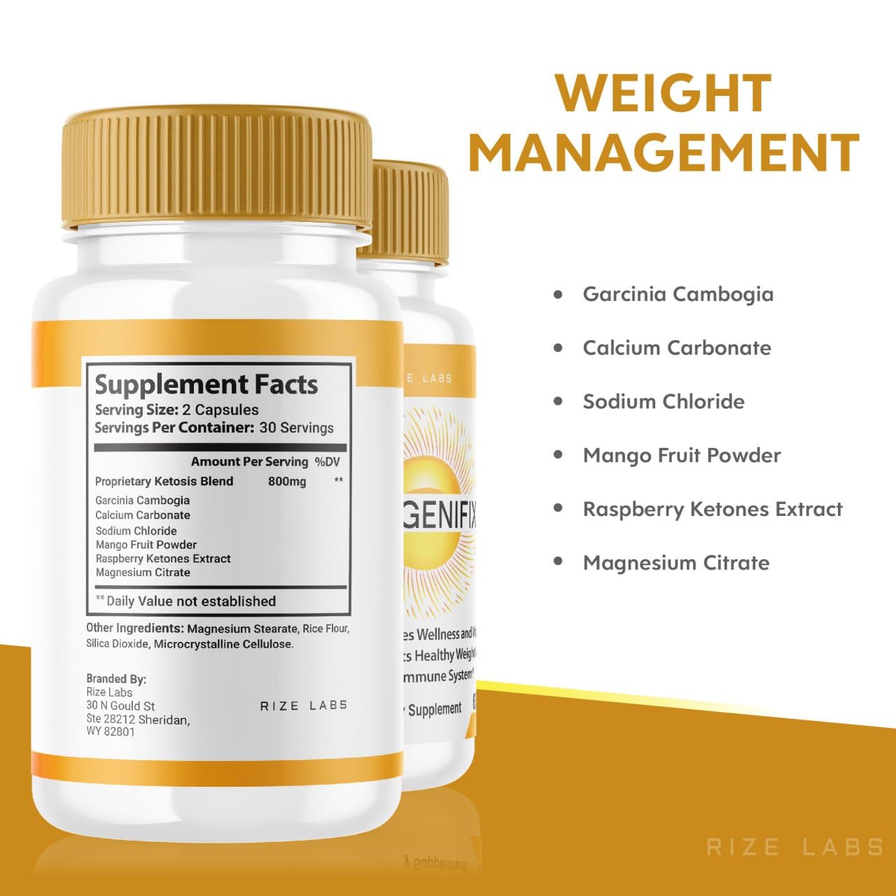 rize labs (2 Pack) Progenifix Weight Loss Supplement, Progenifix Capsules Total Body Wellness rize labs uk supplements