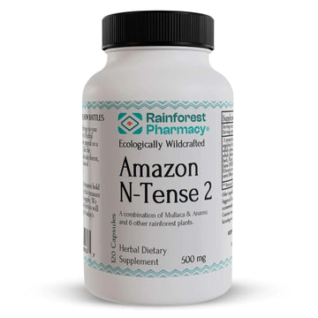 Rainforest Pharmacy N-Tense (2) Wildcrafted Amazon Rainforest Herbal Supplement to Support Cellular Health 500mg | 120 Vegetable Capsules with Mullaca, Anamu, Cat’s Claw, Suma Rainforest Pharmacy uk supplements