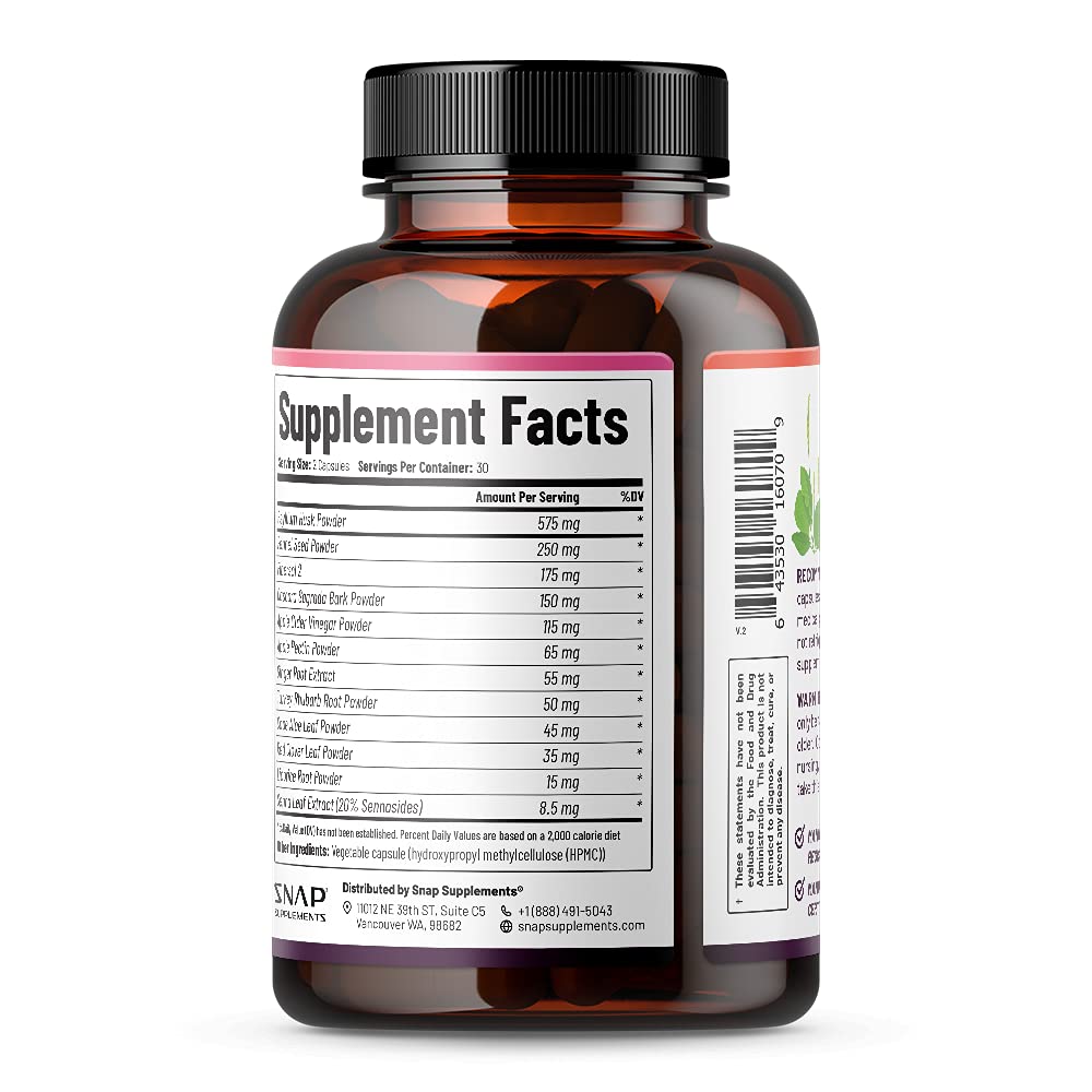 Snap Supplements Detox Cleanse Capsules - Advanced Blend for Full Body Detox & Cleans Snap Supplements uk supplements