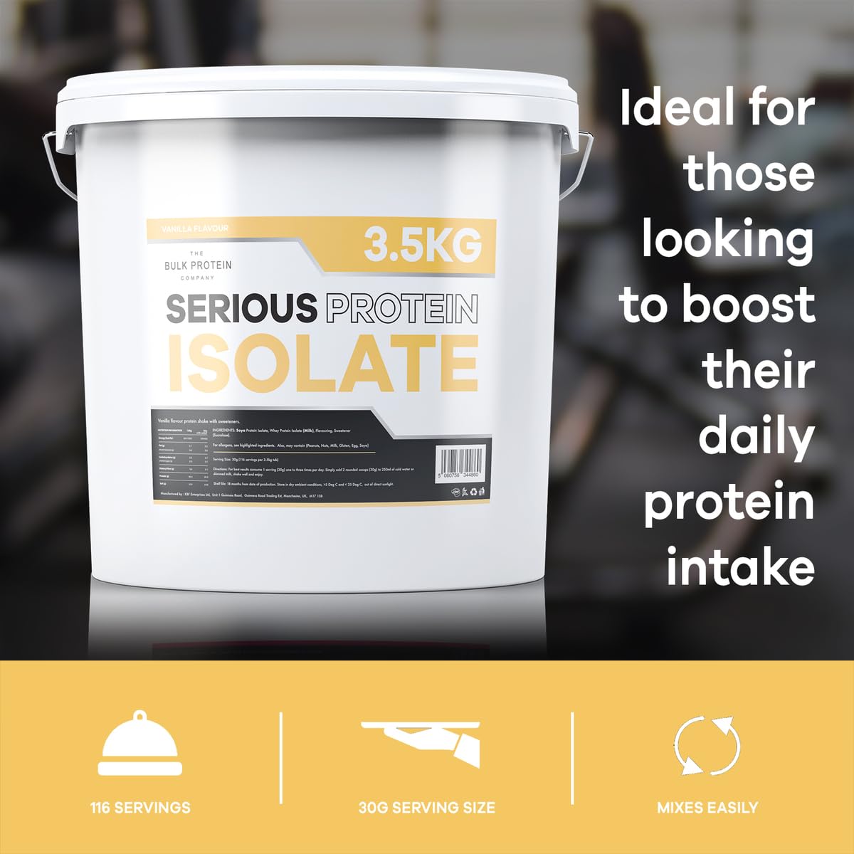 The Bulk Protein Company, Serious Protein Isolate – 3.5kg – Whey Protein Iso The Bulk Protein Company uk supplements