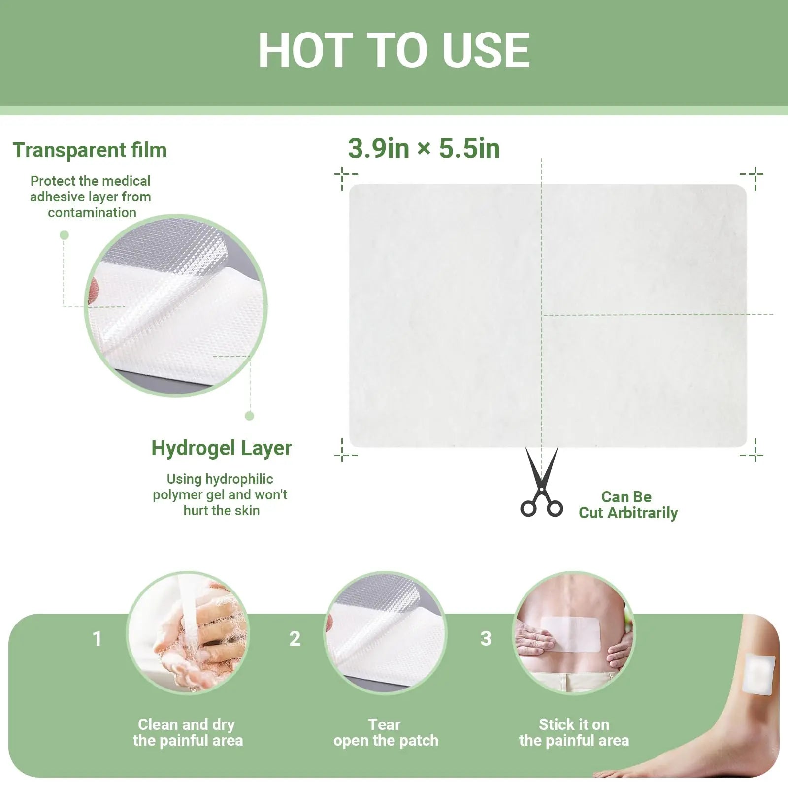 yimimde Menthol 5% Pain Relief Patches - 32 Count Maximum Strength Pain Relief Patches for Back Pain, Joint & Muscle Soreness - Fast Acting, Long-Lasting yimimde uk supplements