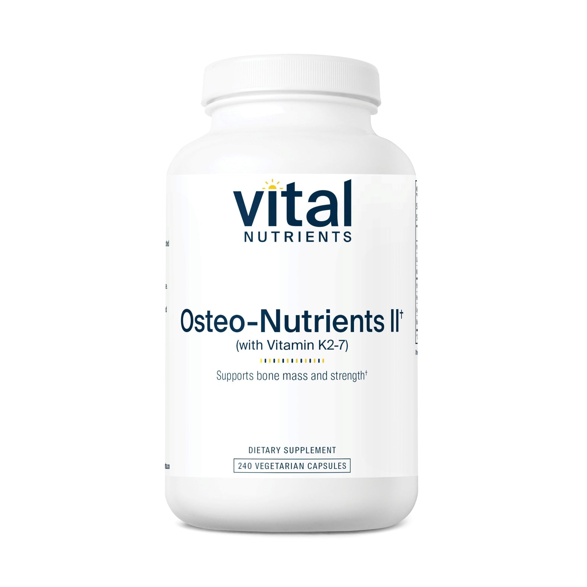 Vital Nutrients Osteo-Nutrients II - Vitamin K2 + D3, Calcium, Boron, and Magnesium for Bone Strength* - Healthy Heart Support - Vegetarian Supplement - Gluten, Dairy, Soy Free - 240 Capsules Vital Nutrients uk supplements