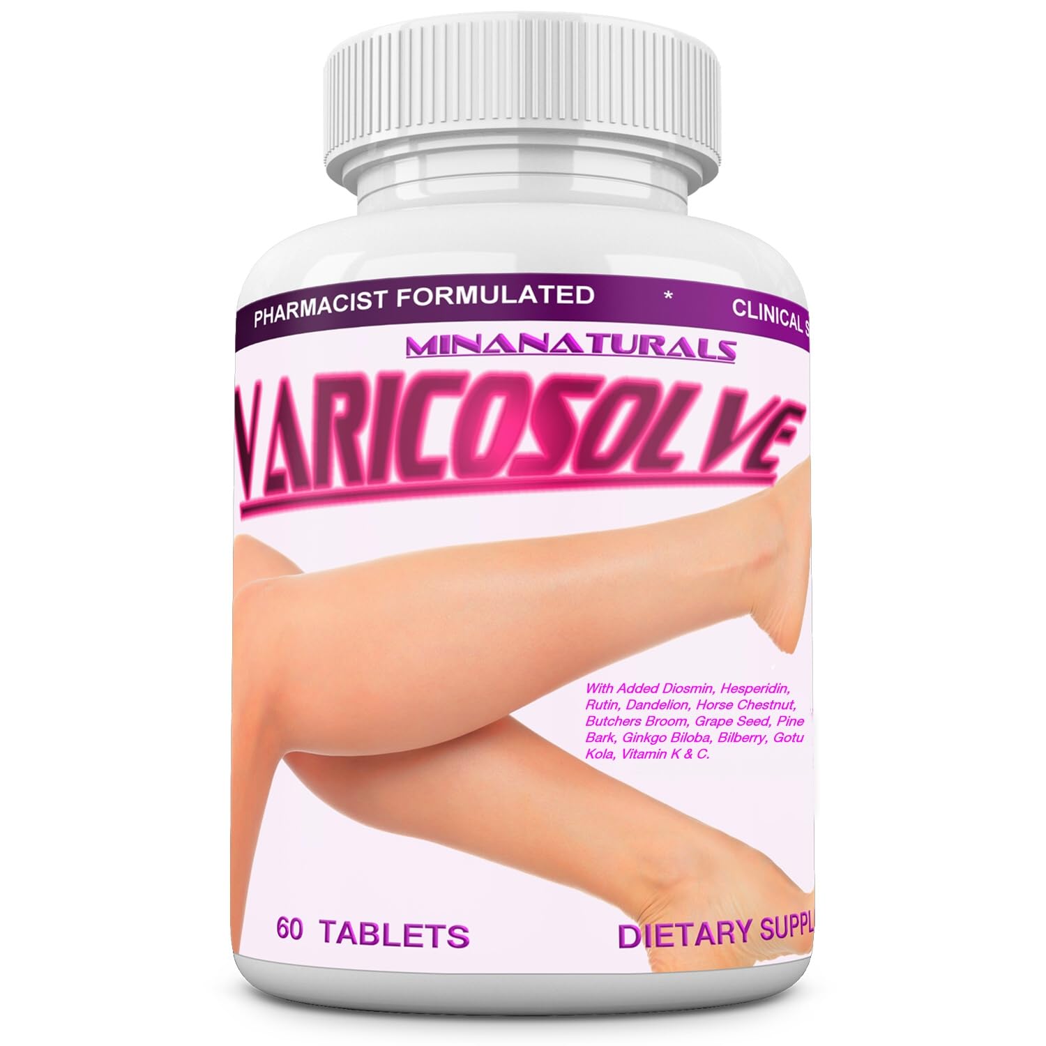 MINANATURALS VARICOSOLVE The Natural Supplement for Leg Veins. 60 Tablets MINANATURALS uk supplements